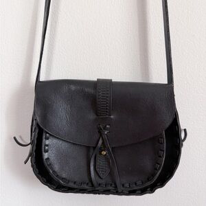 Madewell Asheville Saddlebag Black Leather Crossbody